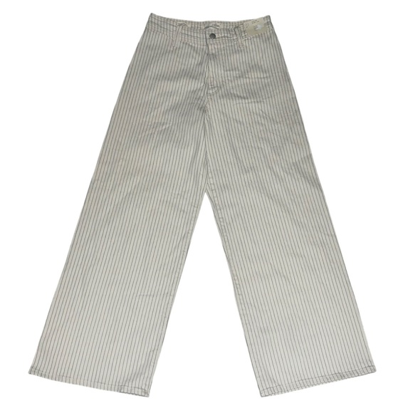 Universal Thread Pants - Universal Thread Womens Cream & Blue High Rise Wide Leg Sailor Jeans NWT Size 4